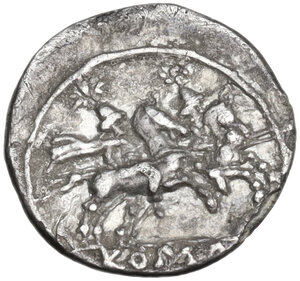 reverse: Anonymous. AR Sestertius, Capua mint, late summer 216 BC