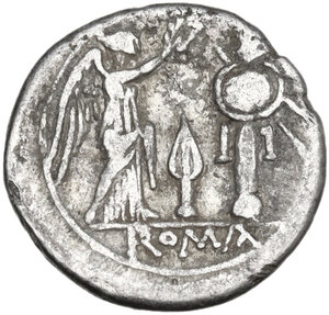 reverse: Spearhead series. AR Victoriatus, uncertain Samnite mint, 213 BC