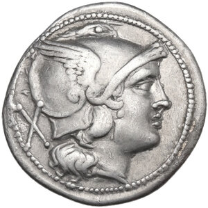 obverse: Anonymous. AR Denarius, uncertain Samnite mint (Bovianum?), 214 BC