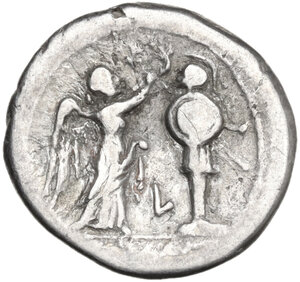 reverse: L series.. AR Victoriatus, c. 214-212 BC, Luceria mint
