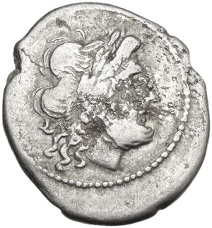 obverse: ME series. AR Victoriatus, Capua mint, 204 BC