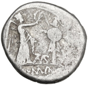 reverse: TAMP series. AR Victoriatus, uncertain mint, 203 BC