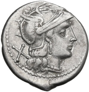 obverse: Anonymous. AR Denarius, uncertain Spanish mint, 204 BC
