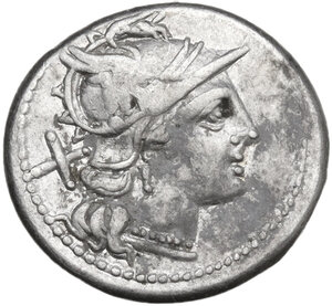 obverse: Anonymous. AR Denarius, uncertain Spanish mint, 204 BC
