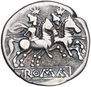 reverse: AL series. AR Denarius, uncertain Spanish mint (Tarraco?), 208 BC