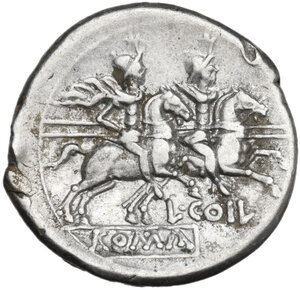 reverse: L. Coelius.. AR Denarius, c. 189-180 BC