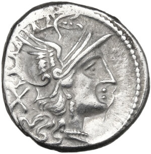 obverse: Anchor series. AR Denarius, uncertain Spanish mint, 202 BC