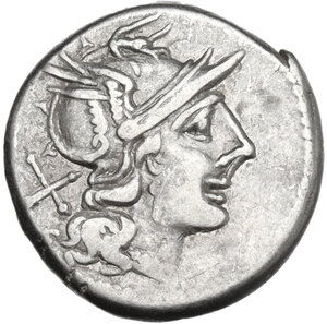 obverse: Anonymous. AR Denarius, uncertain Spanish mint, 202 BC