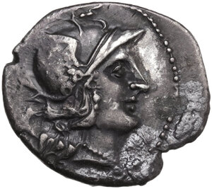 obverse: GR series. AR Denarius, uncertain Spanish mint, 205 BC