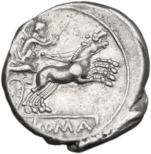 reverse: Anonymous.. AR Denarius, 157-156 BC