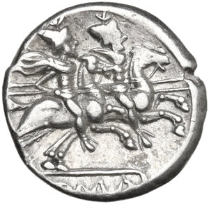 reverse: Anonymous. Denarius, uncertain Spanish mint (?), 160 BC