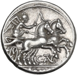 reverse: C. Thalna.. AR Denarius, 154 BC