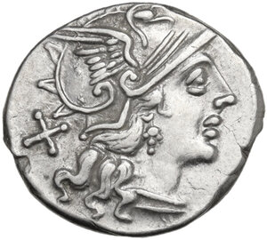 obverse: Pub. Sulla.. AR Denarius, 151 BC