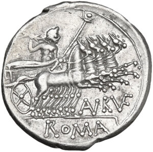 reverse: Aurelius Rufus.. AR Denarius, 144 BC