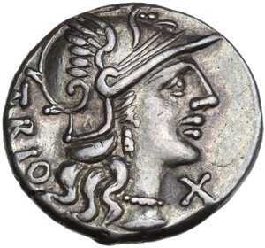 obverse: Cn. Lucretius Trio.. AR Denarius, 136 BC