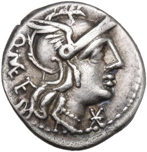 obverse: Q. Caecilius Metellus . AR Denarius, 130 BC