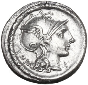 obverse: L. Torquatus.. AR Denarius, 113-112 BC