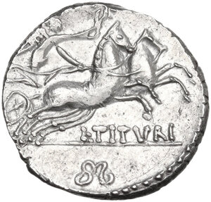 reverse: L. Titurius L. f. Sabinus.. AR Denarius, 89 BC