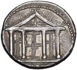 reverse: M. Volteius M.f.. AR Denarius, 78 BC
