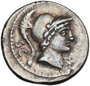 obverse: L. Rustius.. AR Denarius, 76 BC