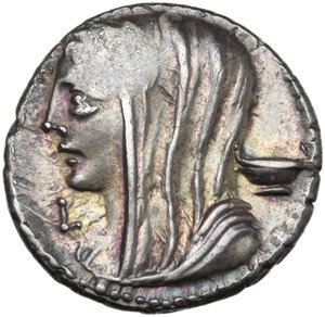 obverse: L. Cassius Longinus. AR Denarius,  63 BC