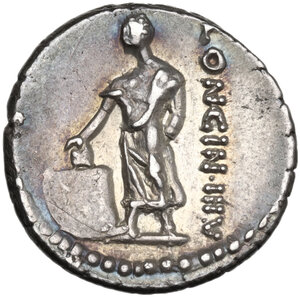 reverse: L. Cassius Longinus. AR Denarius,  63 BC