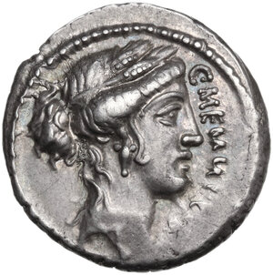 obverse: C. Memmius. AR Denarius, Rome mint, 56 BC