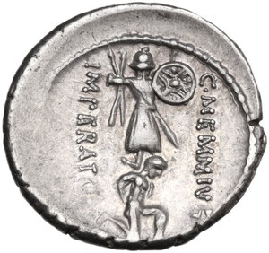 reverse: C. Memmius. AR Denarius, Rome mint, 56 BC