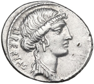 obverse: M. Iunius Brutus. AR Denarius, Rome mint, 54 BC
