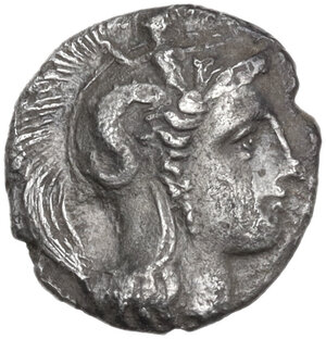 obverse: Southern Apulia, Tarentum. AR Diobol, c. 325-280 BC