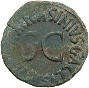 reverse: August (27 BC-14 AD).. AE As, Rome mint, C. Asinius Gallus moneyer