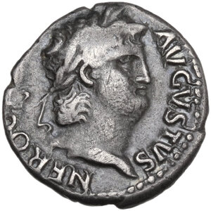 obverse: Nero (54-68).. AR Denarius, Rome mint, struck c. 65-66 AD