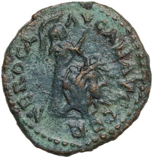 obverse: Nero (54 68).. AE Quadrans, Rome mint, 62 AD