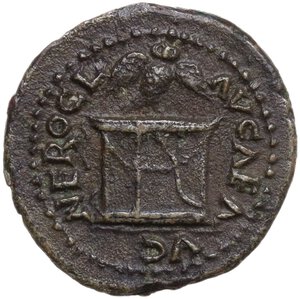 obverse: Nero (54-68). AE Quadrans, Rome mint