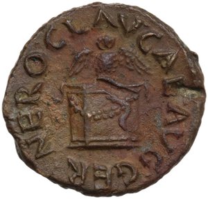 obverse: Nero (54-68).. AE Quadrans, Rome mint