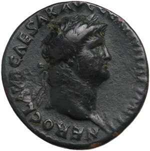 obverse: Nero (54-68). AE As, Rome mint
