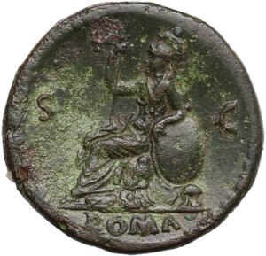 reverse: Nero (54-68). AE Dupondius, Rome mint, 67 AD