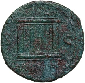 reverse: Nero (54-68). AE As, Lugdunum mint, 65 AD