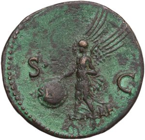 reverse: Nero (54-68).. AE As, Lugdunum mint, 66 AD