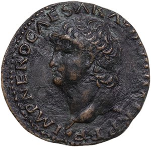 obverse: Nero (54-68).. AE As, Lugdunum mint