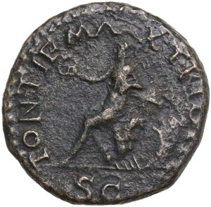 reverse: Nero (54-68). AE Semis, Lugdunum mint, 62-68 AD