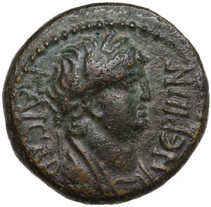 obverse: Nero (54 68).. AE 19 mm. Side mint (Pamphylia)