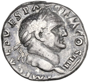 obverse: Vespasian (69-79).. AR Denarius. Struck 72-73 AD