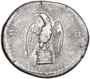 reverse: Vespasian (69 -79)..  AR Denarius. Rome mint. Struck 76 AD
