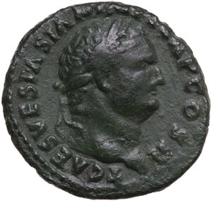 obverse: Titus as Caesar (69-79).. AE As, 72 AD