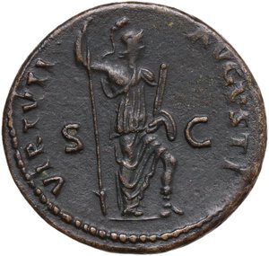 reverse: Domitian (81-96).. AE As, 86 AD