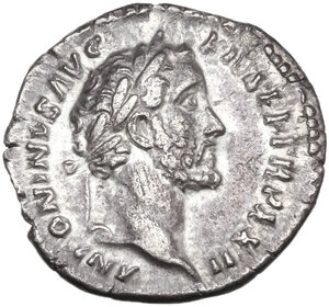 obverse: Antoninus Pius (138-161).. AR Denarius. Rome mint. Struck AD 240