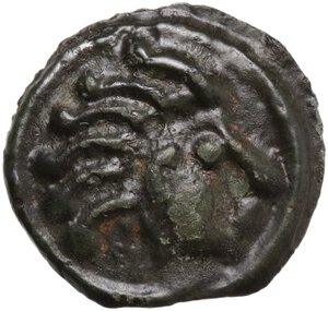 obverse: Northwest Gaul, Senones. Potin Unit, c. 100-50 BC