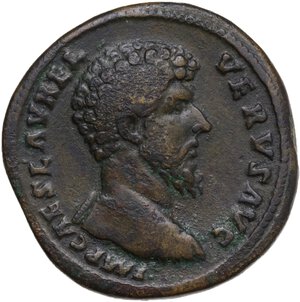 obverse: Lucius Verus (161-169).. AE Sestertius, 161-162 AD