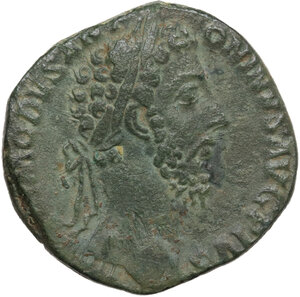obverse: Commodus (177-192).. AE Sestertius, 183-184 AD